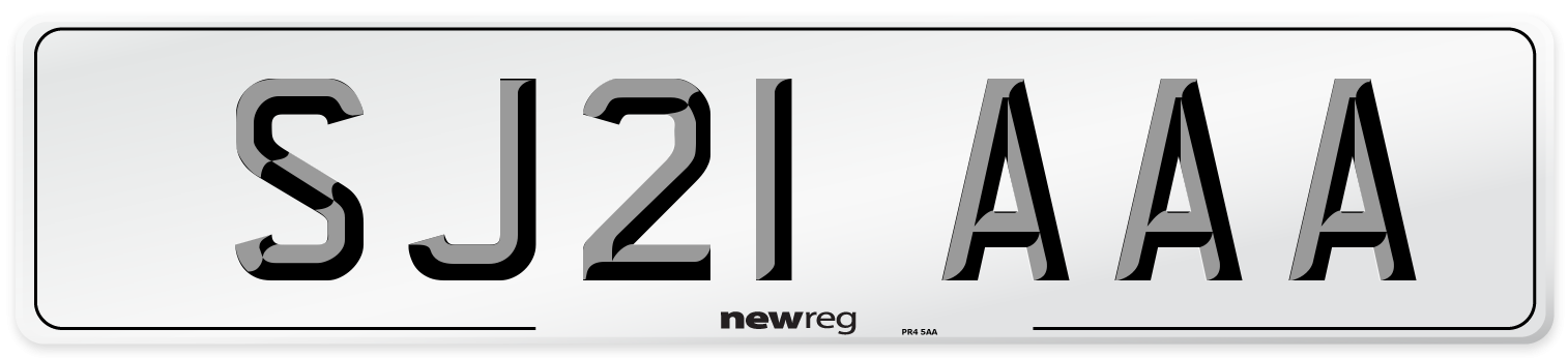 SJ21 AAA Number Plate from New Reg